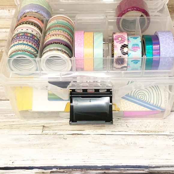 Arts Crafts Journal Supplies Storage Box Washi Tape-Markers-Colored Pencils EUC - Picture 14 of 16